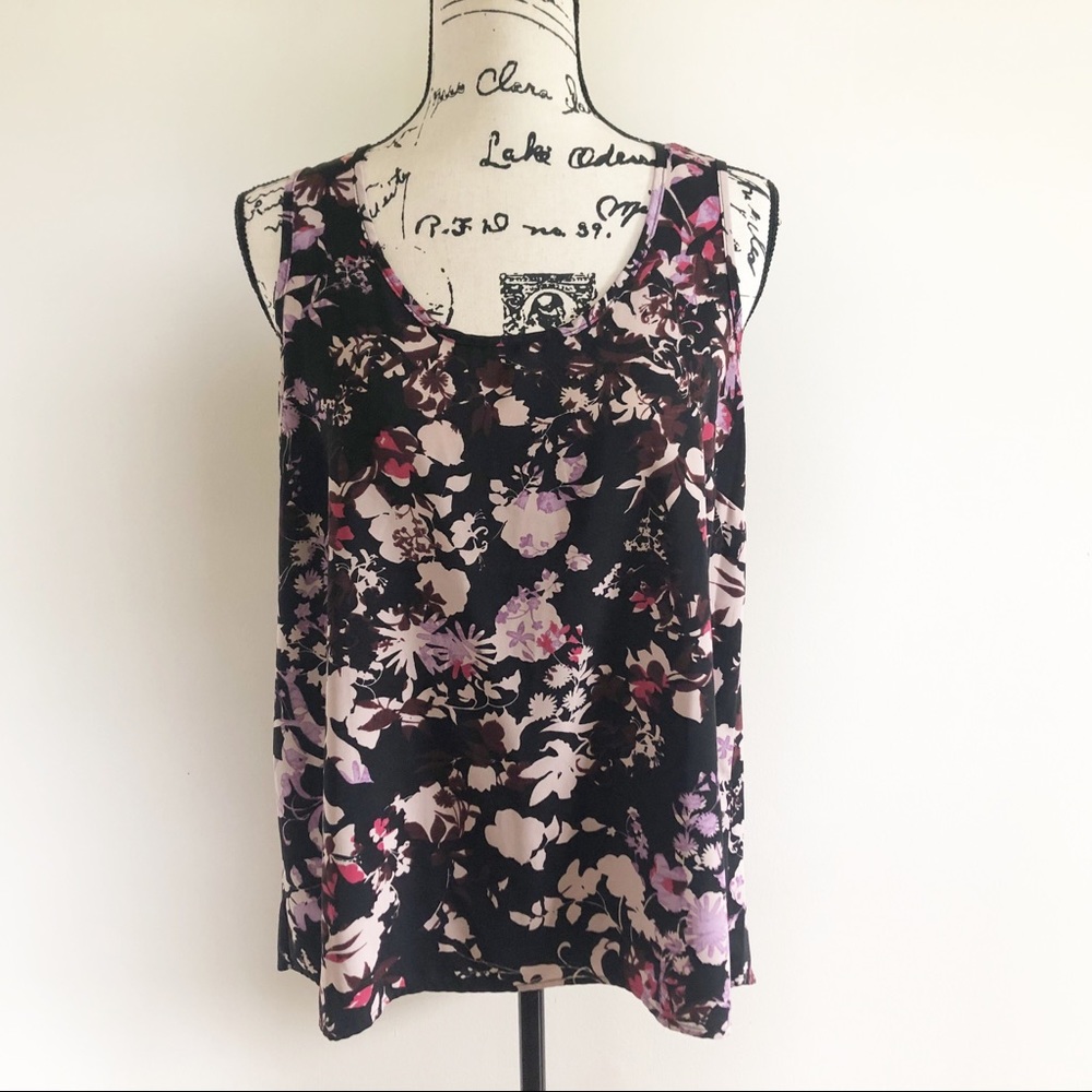 Nordstrom Halogen Floral Sleeveless Top B1